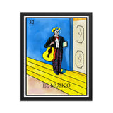 El Musico Loteria Framed photo paper poster