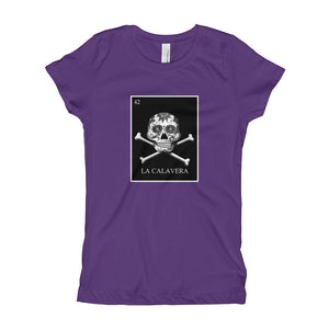 La Calavera Loteria B&W Girl's T-Shirt