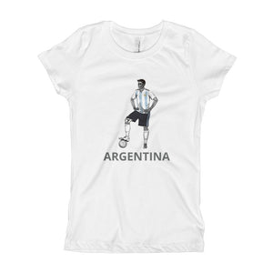 El Futbolista Argentina Plain Girl's T-Shirt