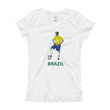 El Futbolista Brazil Plain Girl's T-Shirt
