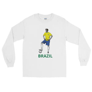 El Futbolista Plain Brazil Men's Long Sleeve T-Shirt