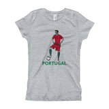 El Futbolista Portugal Plain Girl's T-Shirt