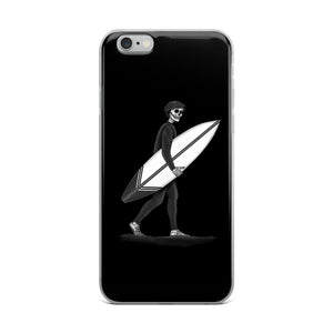 iphone case Black and White El Surfista (Surfer) Loteria Day of the Dead by Pilar Grother